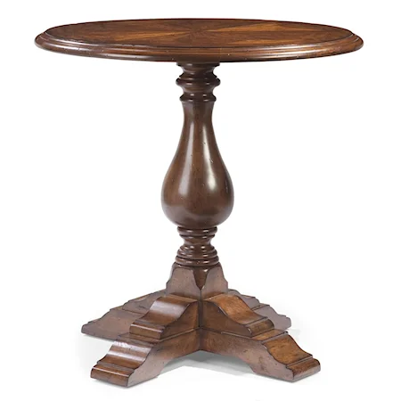 Round Bistro Table with Pedestal Base